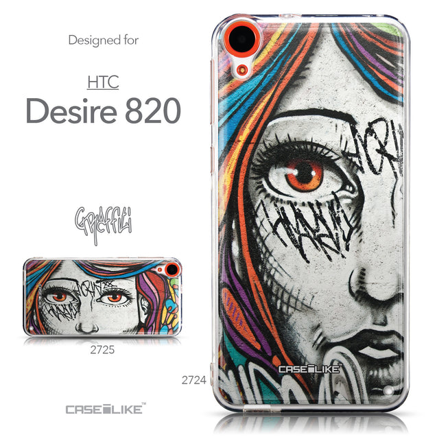 Collection - CASEiLIKE HTC Desire 820 back cover Graffiti Girl 2724