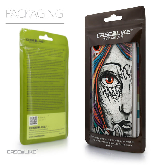 Packaging - CASEiLIKE HTC Desire 820 back cover Graffiti Girl 2724