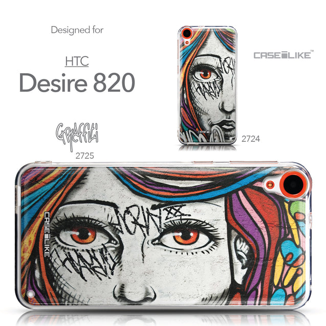 Collection - CASEiLIKE HTC Desire 820 back cover Graffiti Girl 2725