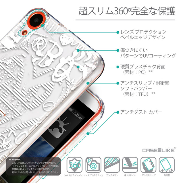 Details in Japanese - CASEiLIKE HTC Desire 820 back cover Graffiti 2730