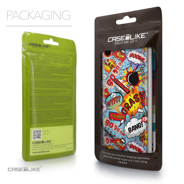 Packaging - CASEiLIKE HTC Desire 820 back cover Comic Captions Blue 2913