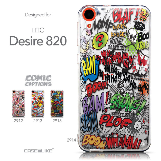 Collection - CASEiLIKE HTC Desire 820 back cover Comic Captions 2914