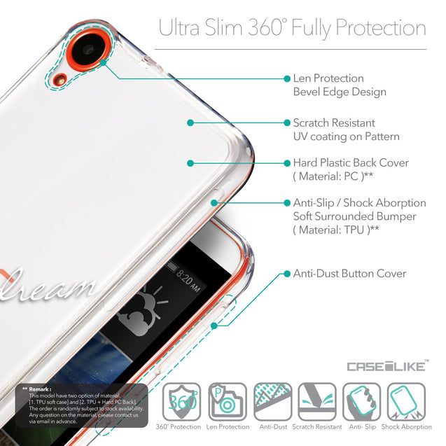 Details in English - CASEiLIKE HTC Desire 820 back cover Owl Graphic Design 3314