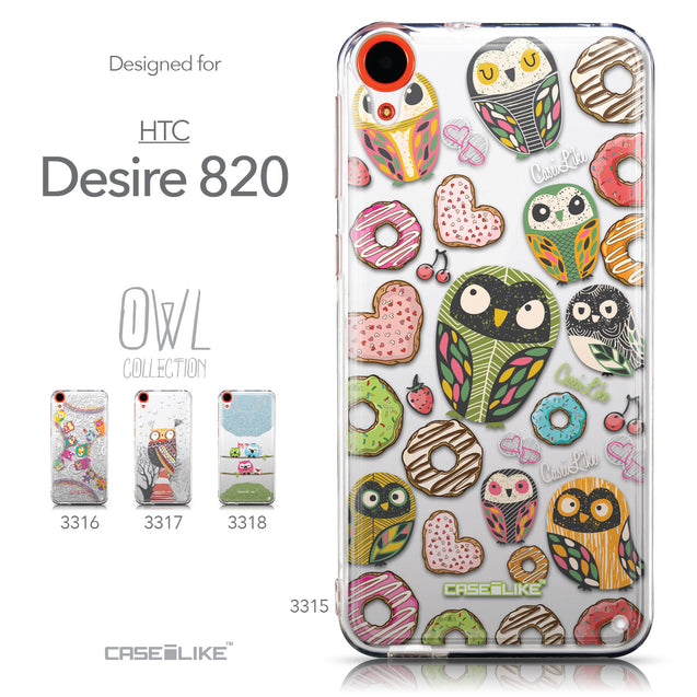Collection - CASEiLIKE HTC Desire 820 back cover Owl Graphic Design 3315