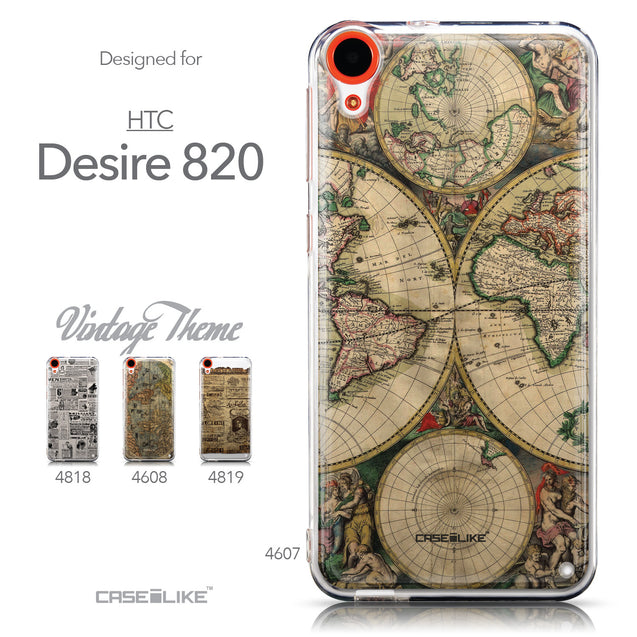Collection - CASEiLIKE HTC Desire 820 back cover World Map Vintage 4607