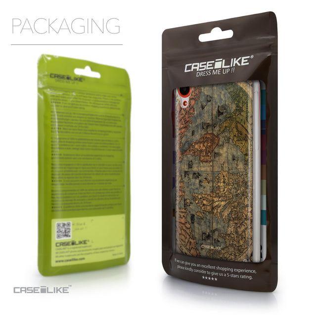 Packaging - CASEiLIKE HTC Desire 820 back cover World Map Vintage 4608