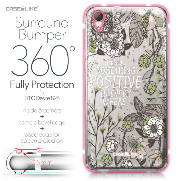 HTC Desire 826 case Blooming Flowers 2250 Bumper Case Protection | CASEiLIKE.com