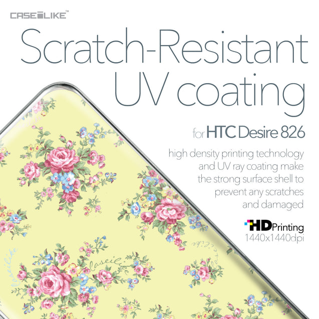 HTC Desire 826 case Floral Rose Classic 2264 with UV-Coating Scratch-Resistant Case | CASEiLIKE.com