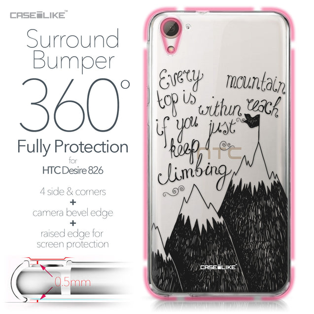 HTC Desire 826 case Quote 2403 Bumper Case Protection | CASEiLIKE.com