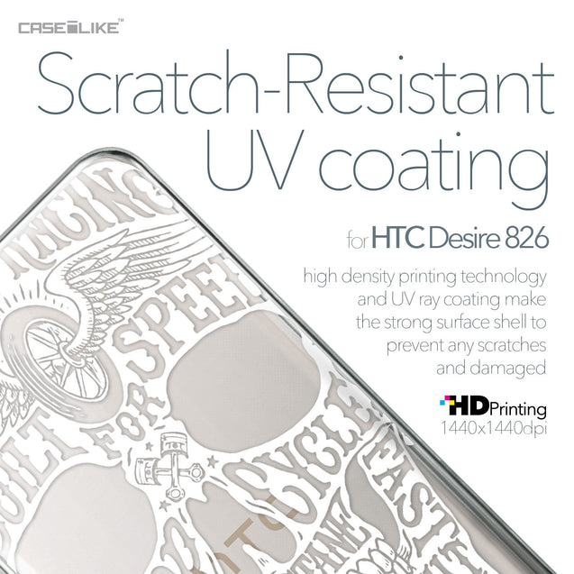 HTC Desire 826 case Art of Skull 2530 with UV-Coating Scratch-Resistant Case | CASEiLIKE.com