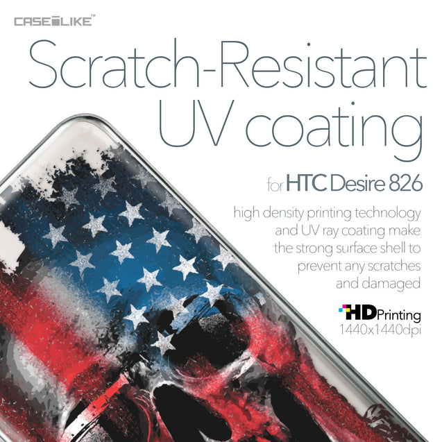HTC Desire 826 case Art of Skull 2532 with UV-Coating Scratch-Resistant Case | CASEiLIKE.com