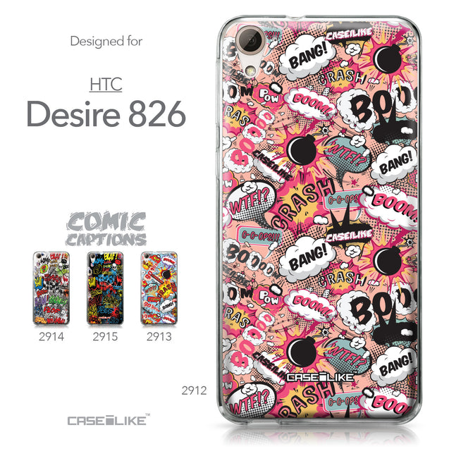 HTC Desire 826 case Comic Captions Pink 2912 Collection | CASEiLIKE.com