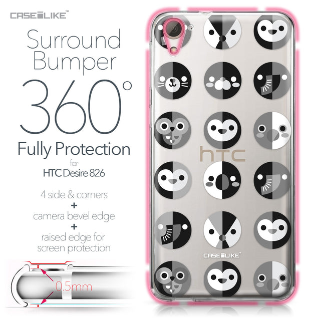 HTC Desire 826 case Animal Cartoon 3639 Bumper Case Protection | CASEiLIKE.com