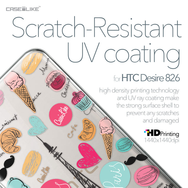 HTC Desire 826 case Paris Holiday 3904 with UV-Coating Scratch-Resistant Case | CASEiLIKE.com