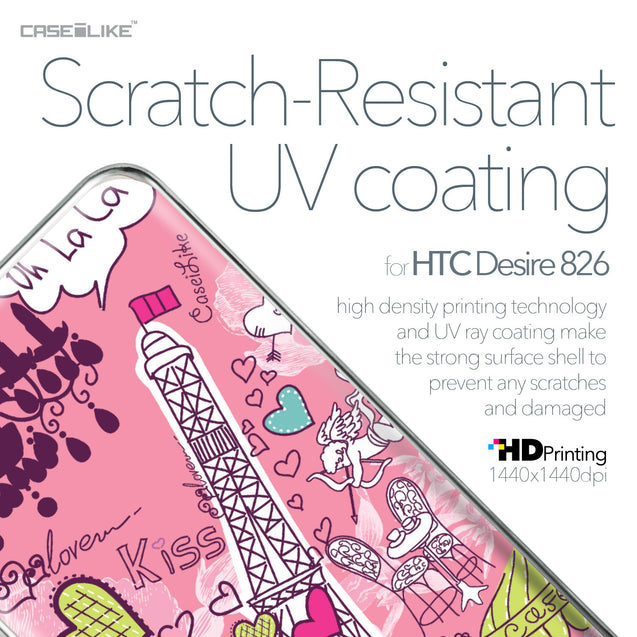 HTC Desire 826 case Paris Holiday 3905 with UV-Coating Scratch-Resistant Case | CASEiLIKE.com