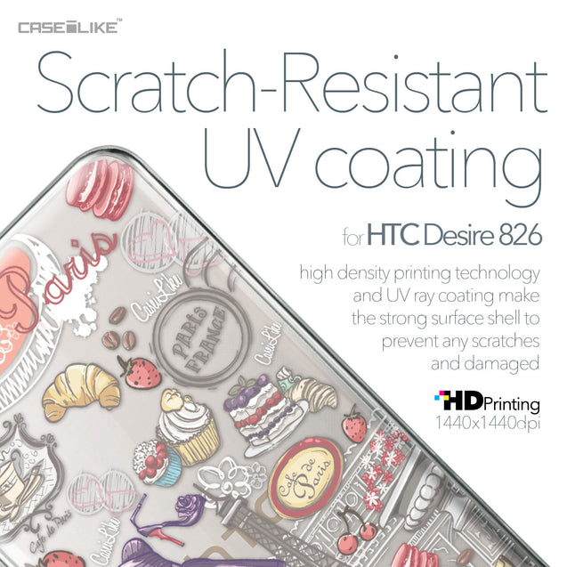 HTC Desire 826 case Paris Holiday 3907 with UV-Coating Scratch-Resistant Case | CASEiLIKE.com