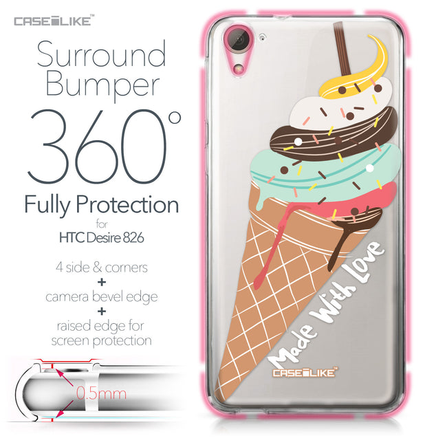 HTC Desire 826 case Ice Cream 4820 Bumper Case Protection | CASEiLIKE.com