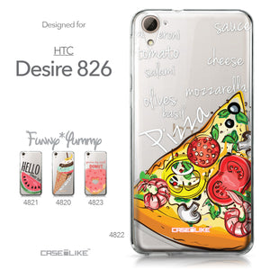 HTC Desire 826 case Pizza 4822 Collection | CASEiLIKE.com