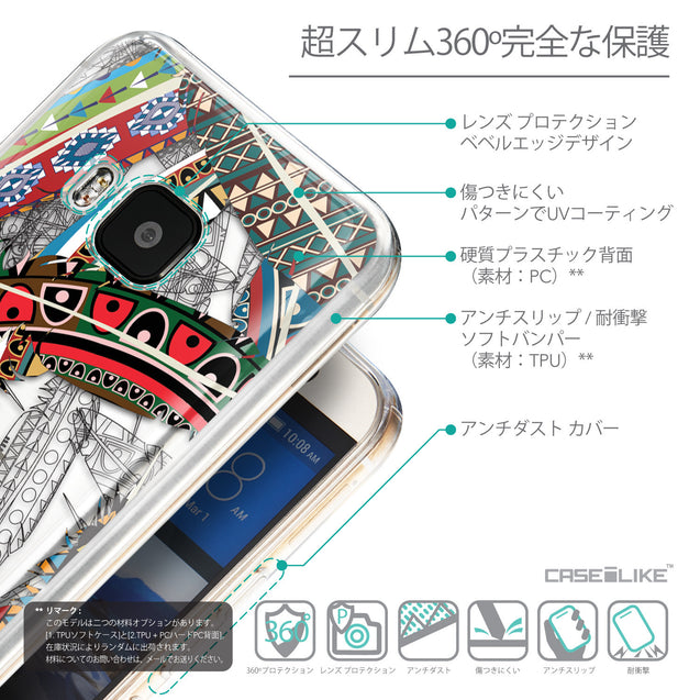 Details in Japanese - CASEiLIKE HTC One M9 back cover Indian Tribal Theme Pattern 2055