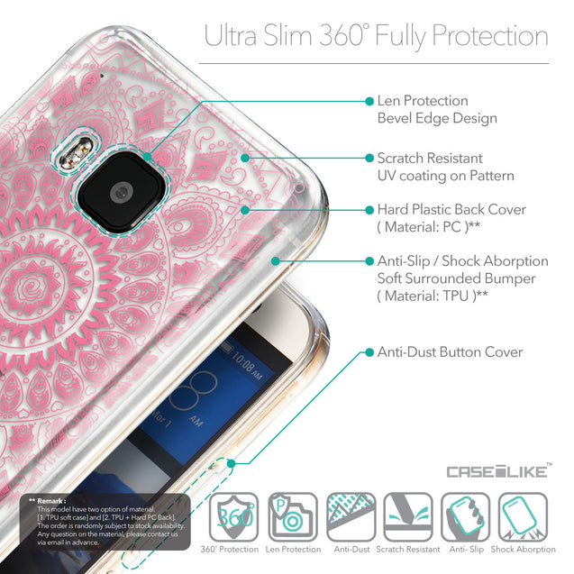 Details in English - CASEiLIKE HTC One M9 back cover Indian Line Art 2062