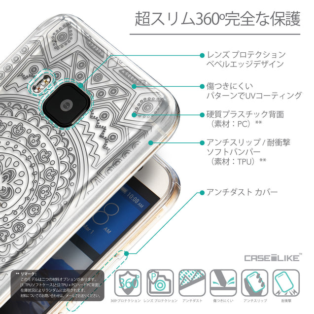 Details in Japanese - CASEiLIKE HTC One M9 back cover Indian Line Art 2063
