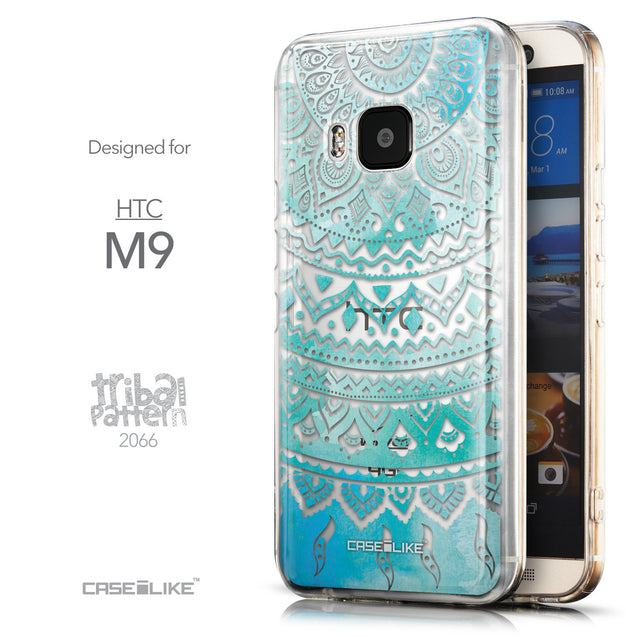 Front & Side View - CASEiLIKE HTC One M9 back cover Indian Line Art 2066