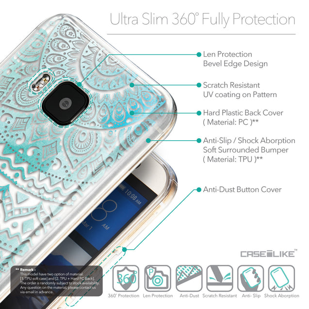 Details in English - CASEiLIKE HTC One M9 back cover Indian Line Art 2066
