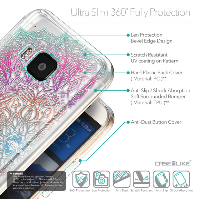 Details in English - CASEiLIKE HTC One M9 back cover Mandala Art 2090