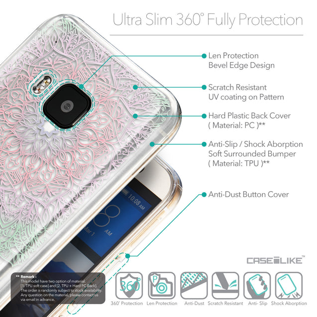 Details in English - CASEiLIKE HTC One M9 back cover Mandala Art 2092
