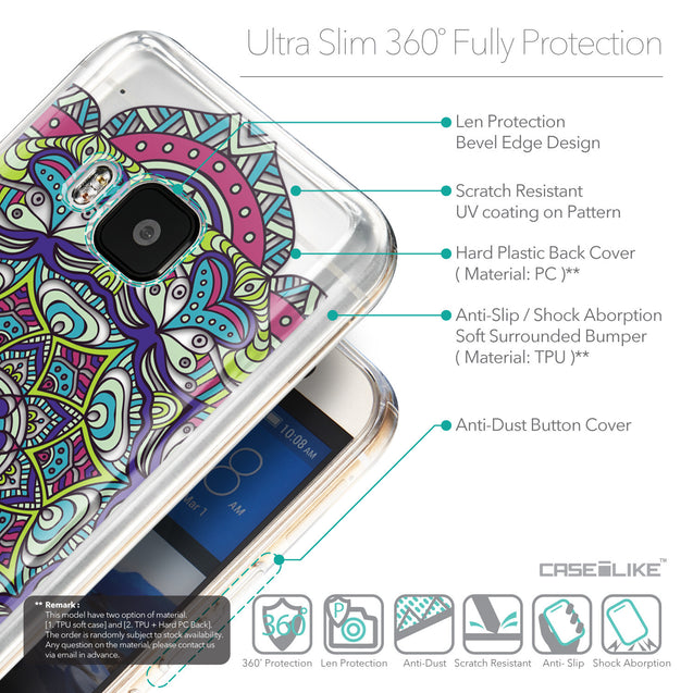Details in English - CASEiLIKE HTC One M9 back cover Mandala Art 2094
