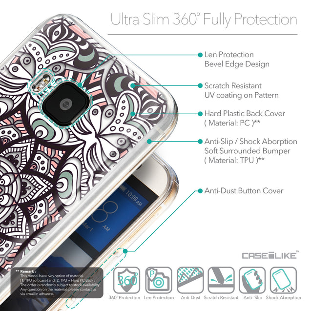 Details in English - CASEiLIKE HTC One M9 back cover Mandala Art 2095