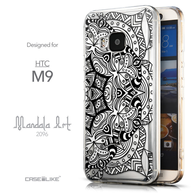 Front & Side View - CASEiLIKE HTC One M9 back cover Mandala Art 2096