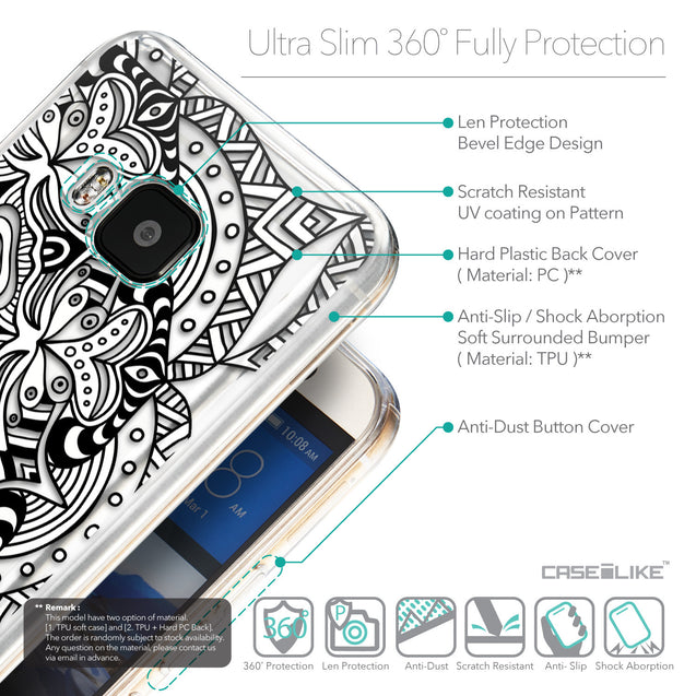 Details in English - CASEiLIKE HTC One M9 back cover Mandala Art 2096