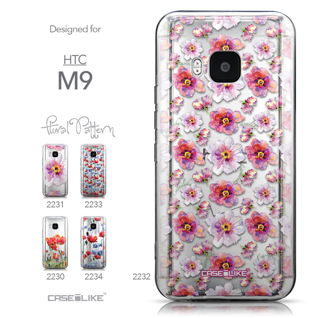 Collection - CASEiLIKE HTC One M9 back cover Watercolor Floral 2232