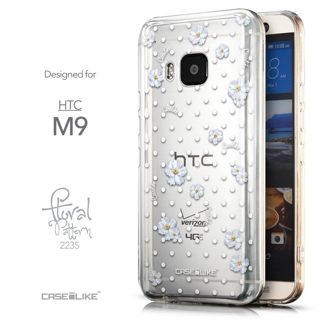 Front & Side View - CASEiLIKE HTC One M9 back cover Indian Line Art 2061