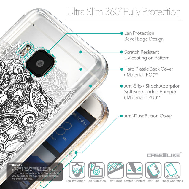 Details in English - CASEiLIKE HTC One M9 back cover Mandala Art 2300