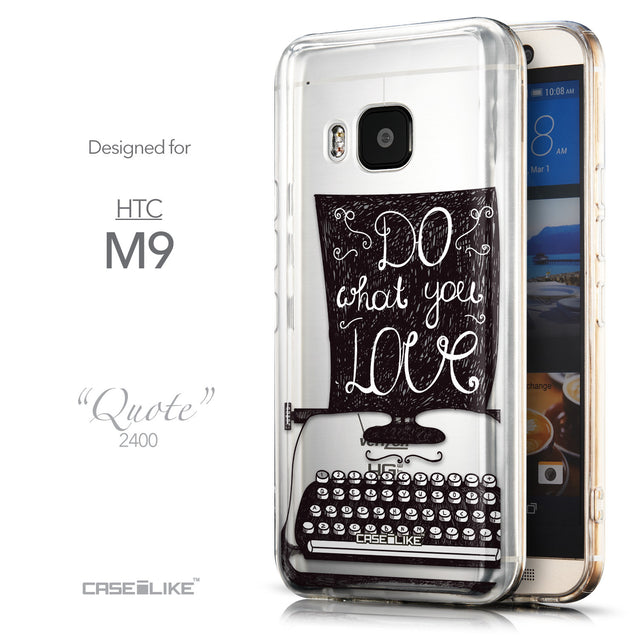 Front & Side View - CASEiLIKE HTC One M9 back cover Quote 2400