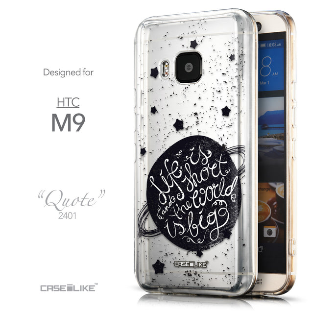 Front & Side View - CASEiLIKE HTC One M9 back cover Quote 2401