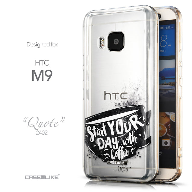 Front & Side View - CASEiLIKE HTC One M9 back cover Quote 2402