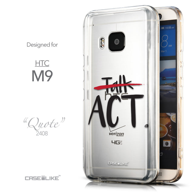 Front & Side View - CASEiLIKE HTC One M9 back cover Quote 2408