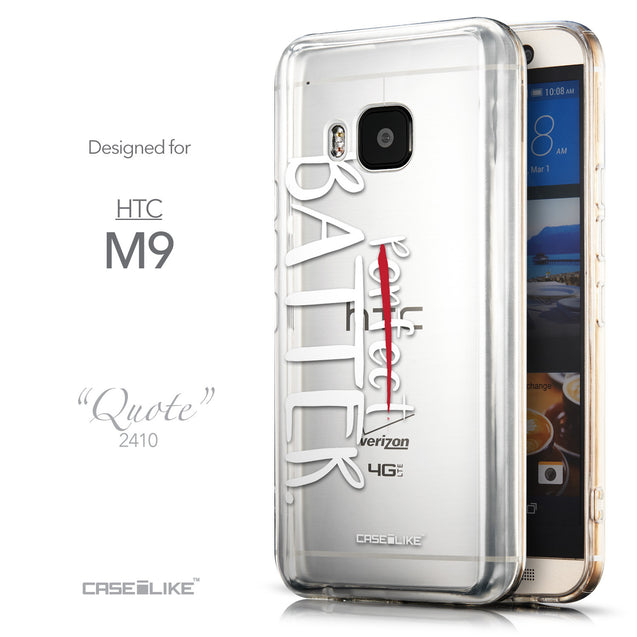 Front & Side View - CASEiLIKE HTC One M9 back cover Quote 2410