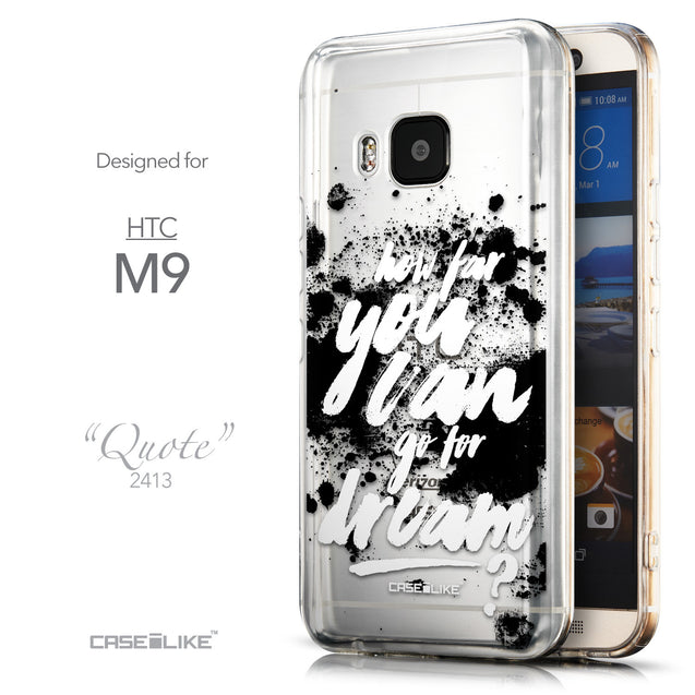 Front & Side View - CASEiLIKE HTC One M9 back cover Quote 2413