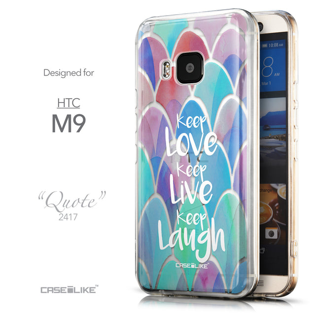 Front & Side View - CASEiLIKE HTC One M9 back cover Quote 2417