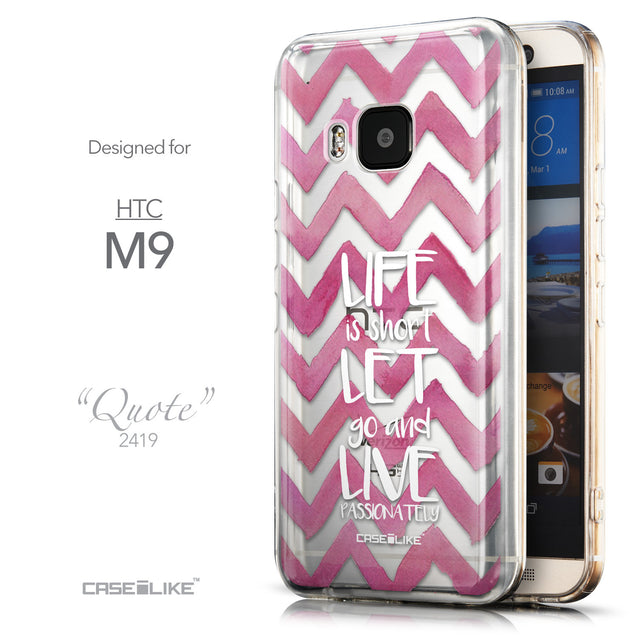 Front & Side View - CASEiLIKE HTC One M9 back cover Quote 2419