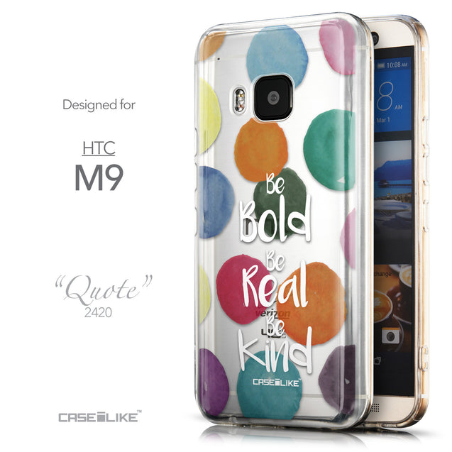Front & Side View - CASEiLIKE HTC One M9 back cover Quote 2420