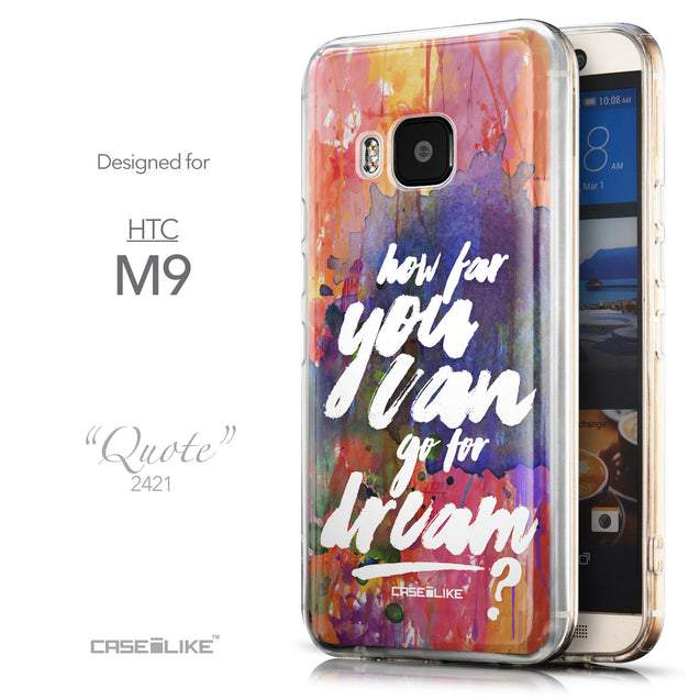 Front & Side View - CASEiLIKE HTC One M9 back cover Quote 2421