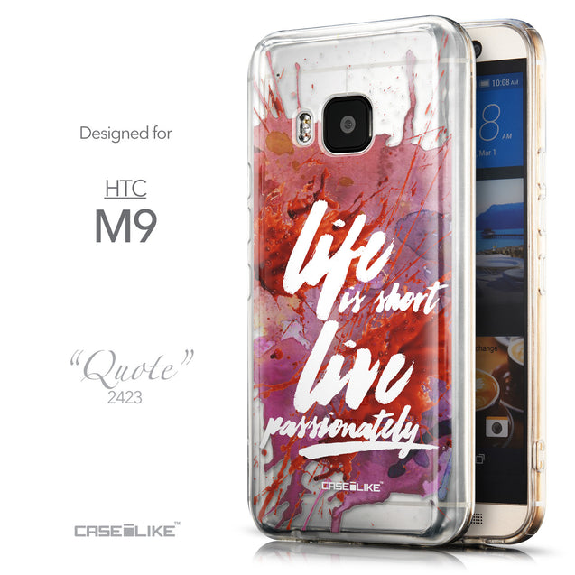 Front & Side View - CASEiLIKE HTC One M9 back cover Quote 2423