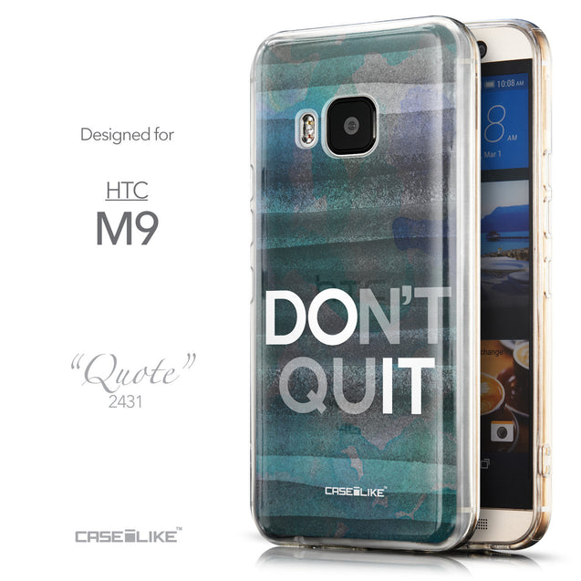 Front & Side View - CASEiLIKE HTC One M9 back cover Quote 2431