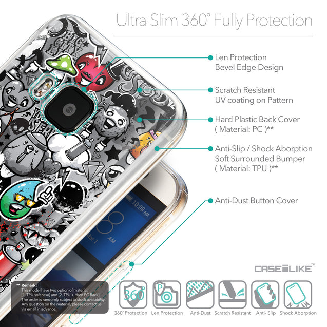 Details in English - CASEiLIKE HTC One M9 back cover Graffiti 2709