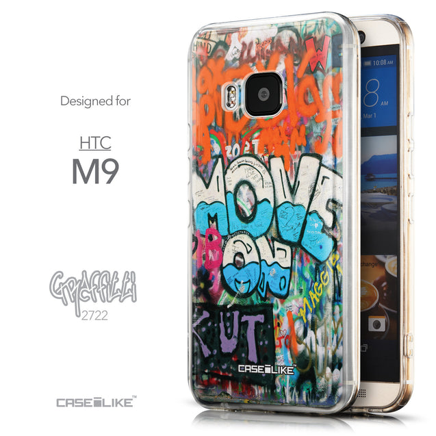 Front & Side View - CASEiLIKE HTC One M9 back cover Graffiti 2722